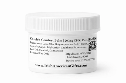 Carole's Comfort | 1/2 oz | 200 mg CBD | Warming and Cooling Balm