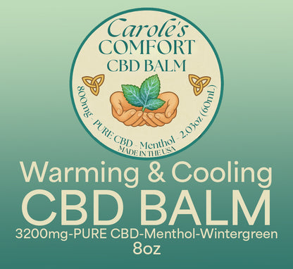 Carole's Comfort 8oz | 3200 mg CBD | Warming and Cooling Balm